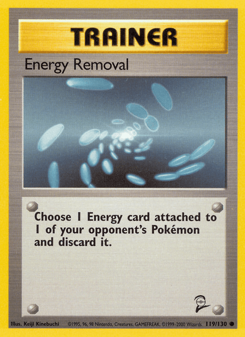 Energy Removal 119 Base Set 2 Pokémon card