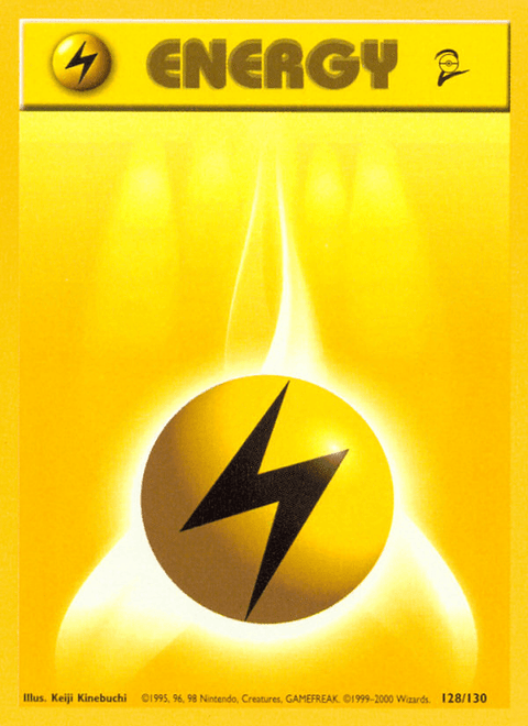 Lightning Energy 128 Base Set 2 Pokémon card