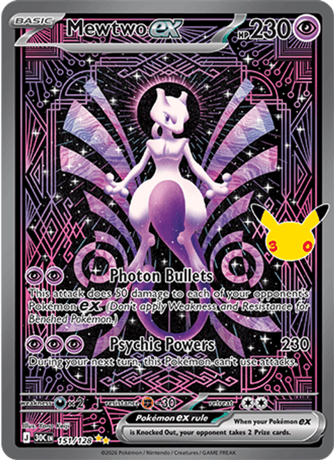 Mewtwo ex 151 30th Celebration Pokémon card
