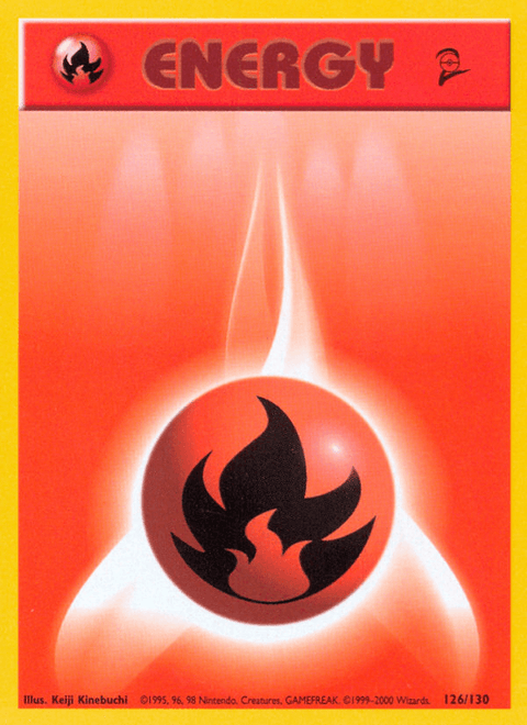 Fire Energy 126 Base Set 2 Pokémon card