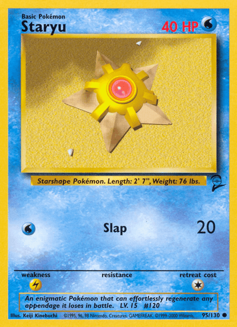 Staryu 95 Base Set 2 Pokémon card
