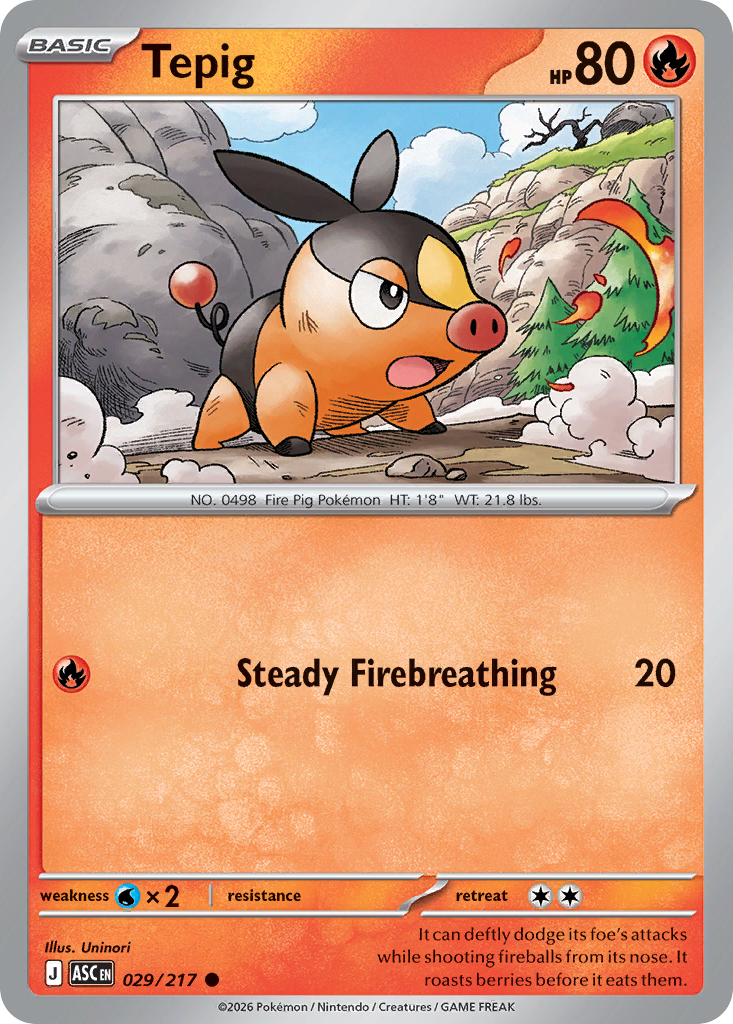 Tepig 29 Ascended Heroes Pokémon card