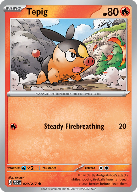 Tepig 29 Ascended Heroes Pokémon card