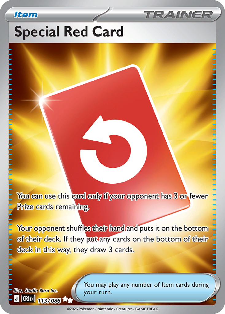 Special Red Card 113 Chaos Rising Pokémon card