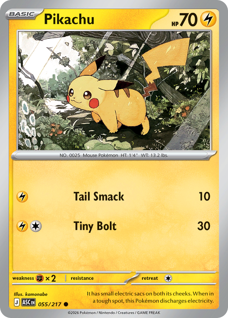 Pikachu 55 Ascended Heroes Pokémon card