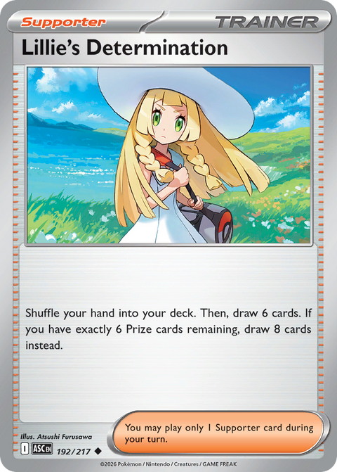 Lillie's Determination 192 Ascended Heroes Pokémon card