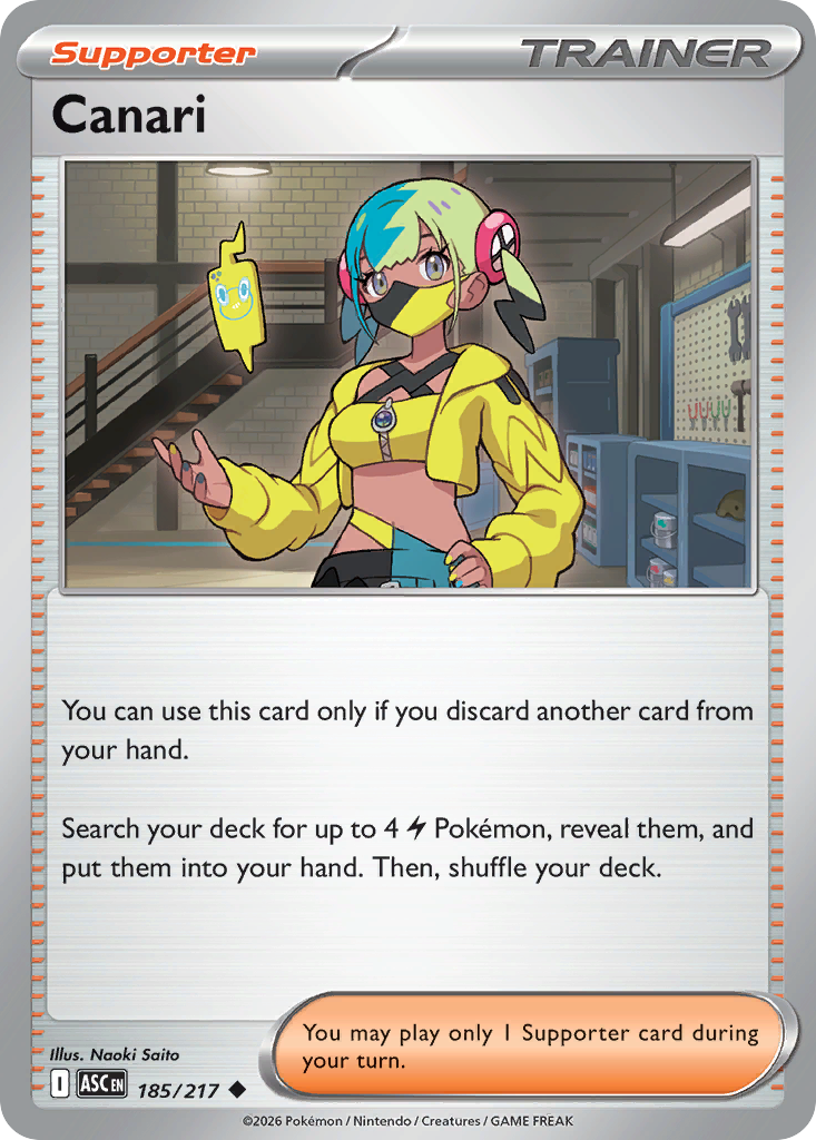 Canari 185 Ascended Heroes Pokémon card
