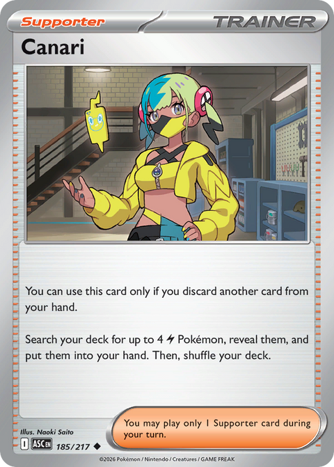 Canari 185 Ascended Heroes Pokémon card
