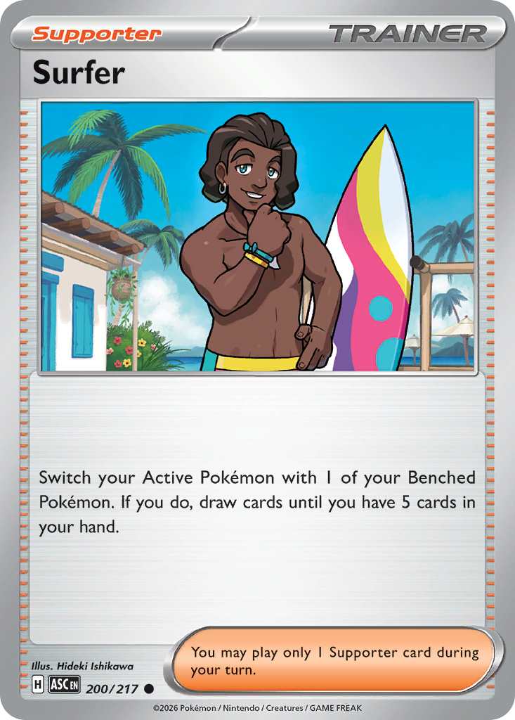 Surfer 200 Ascended Heroes Pokémon card