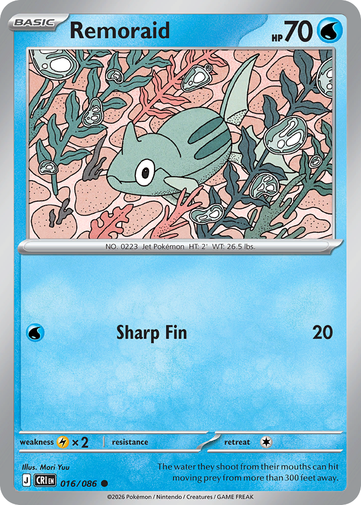 Remoraid 16 Chaos Rising Pokémon card