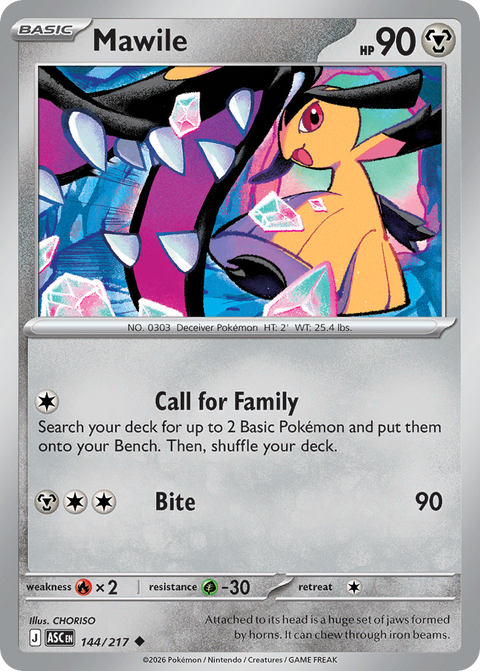 Mawile 144 Ascended Heroes Pokémon card