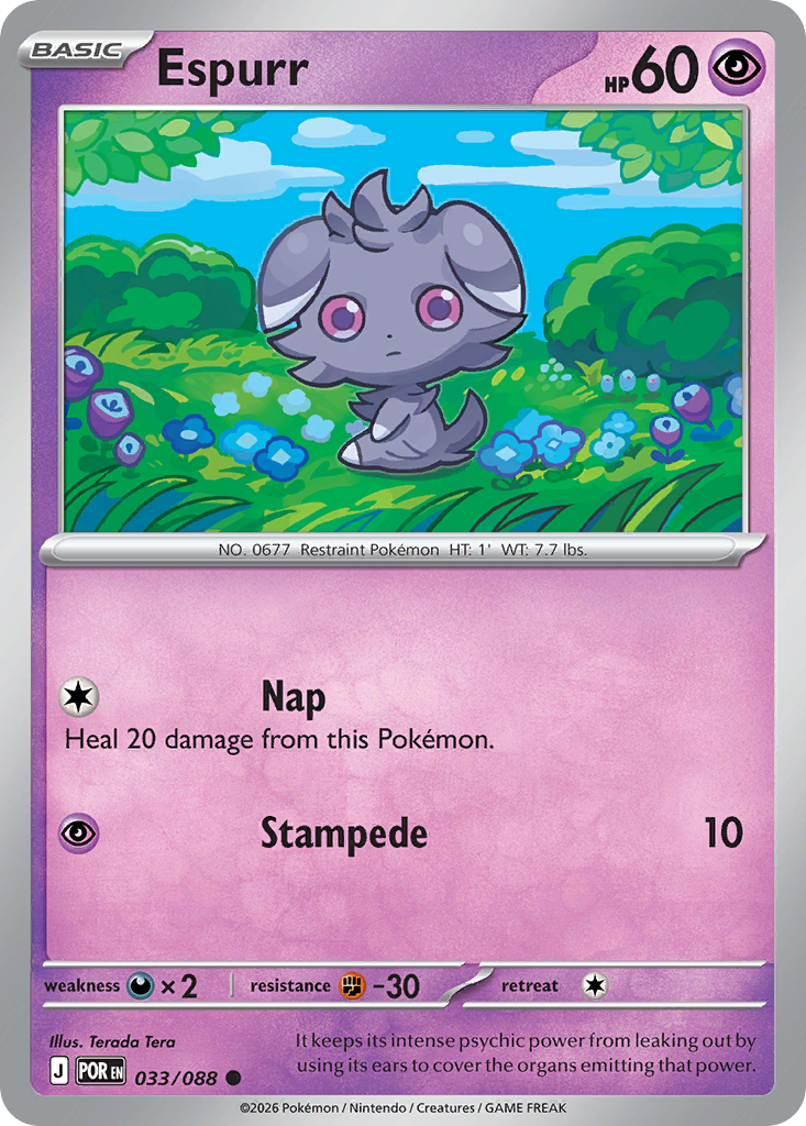Espurr 33 Perfect Order Pokémon card