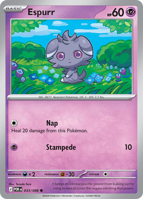 Espurr 33 Perfect Order Pokémon card