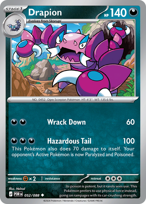 Drapion 52 Perfect Order Pokémon card