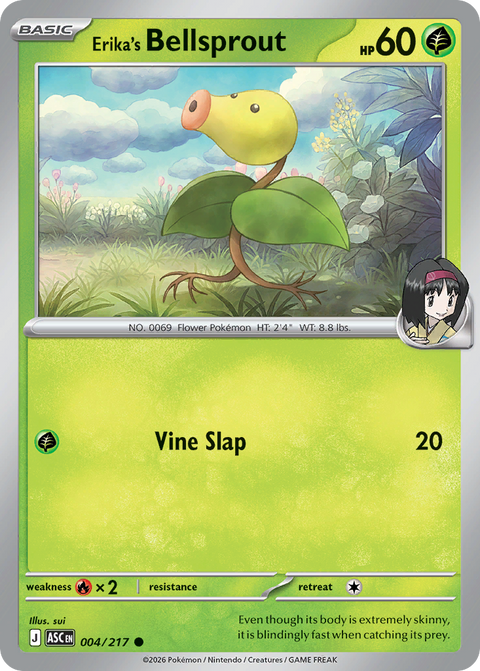 Erika's Bellsprout 4 Ascended Heroes Pokémon card