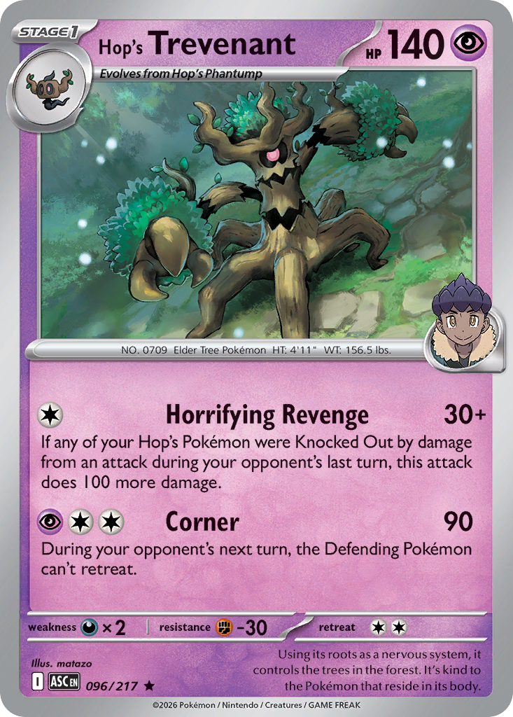 Hop's Trevenant 96 Ascended Heroes Pokémon card