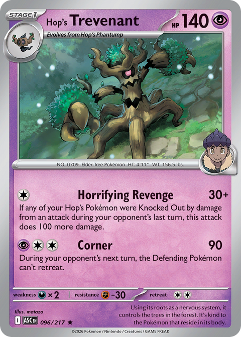 Hop's Trevenant 96 Ascended Heroes Pokémon card