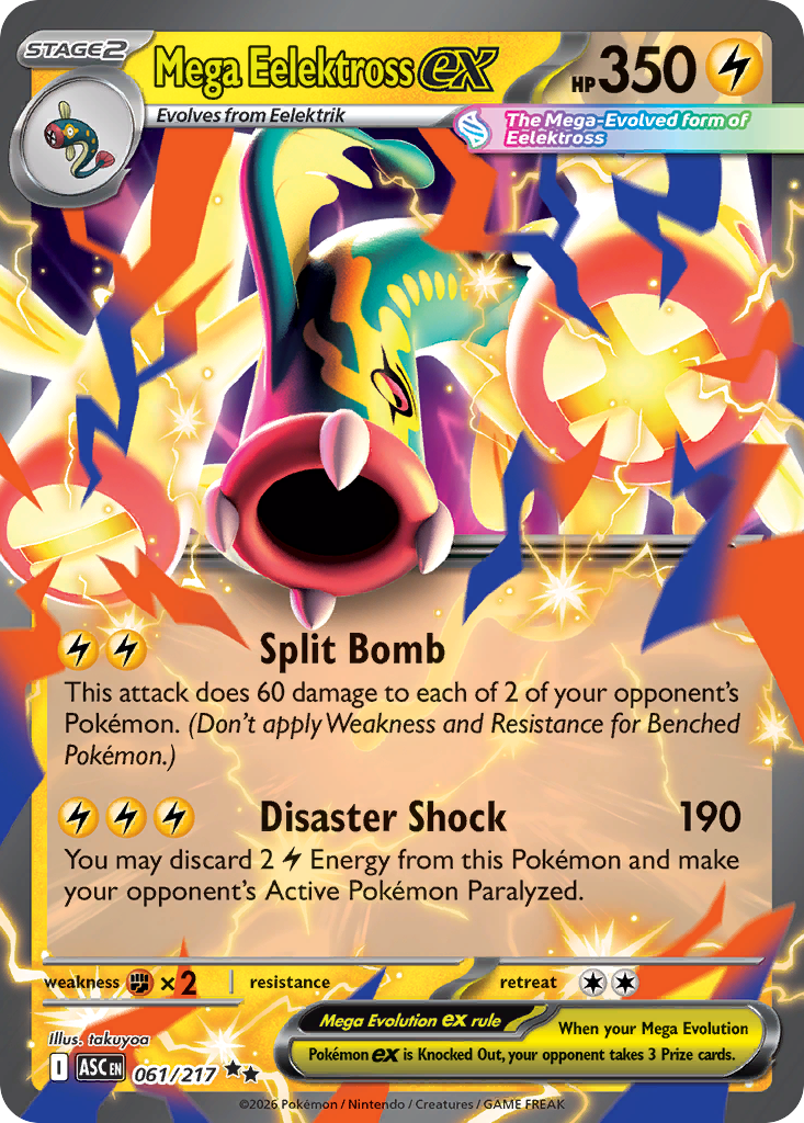 Mega Eelektross ex 61 Ascended Heroes Pokémon card