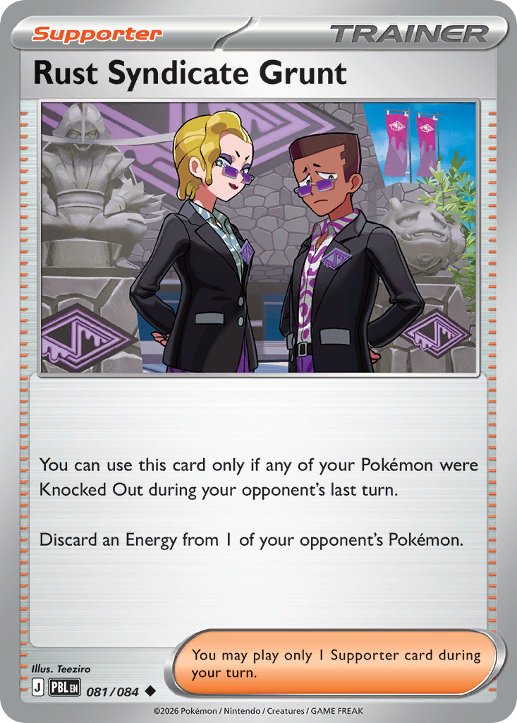 Rust Syndicate Grunt 81 Pitch Black Pokémon card