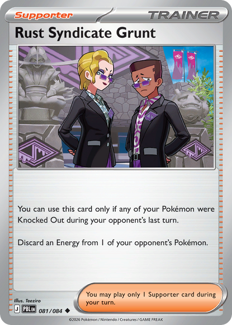 Rust Syndicate Grunt 81 Pitch Black Pokémon card