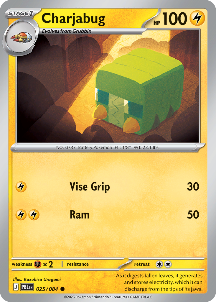 Charjabug 25 Pitch Black Pokémon card