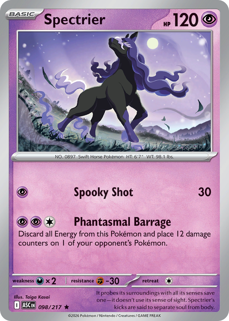 Spectrier 98 Ascended Heroes Pokémon card