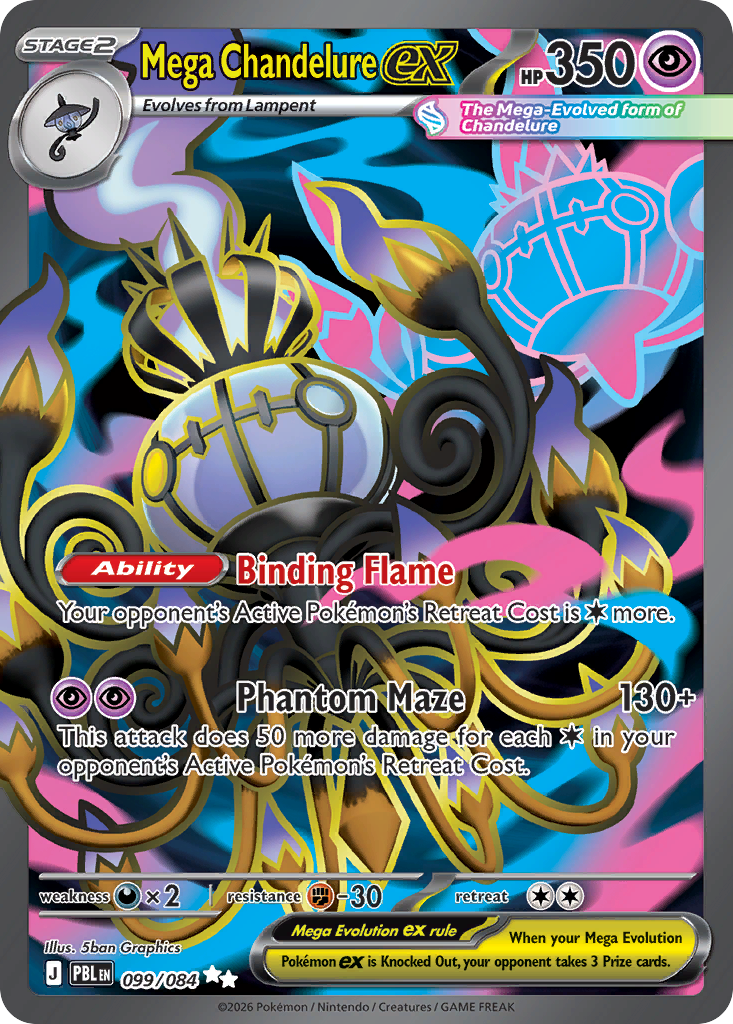 Mega Chandelure ex 99 Pitch Black Pokémon card