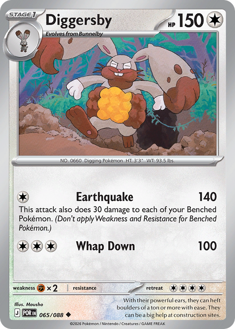 Diggersby 65 Perfect Order Pokémon card
