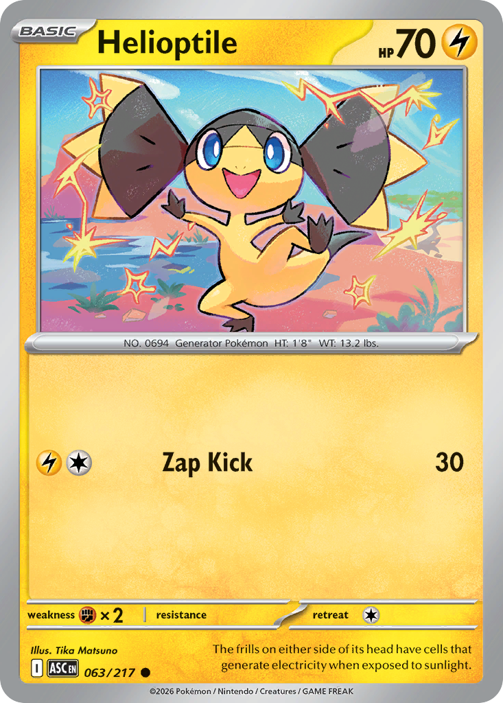 Helioptile 63 Ascended Heroes Pokémon card