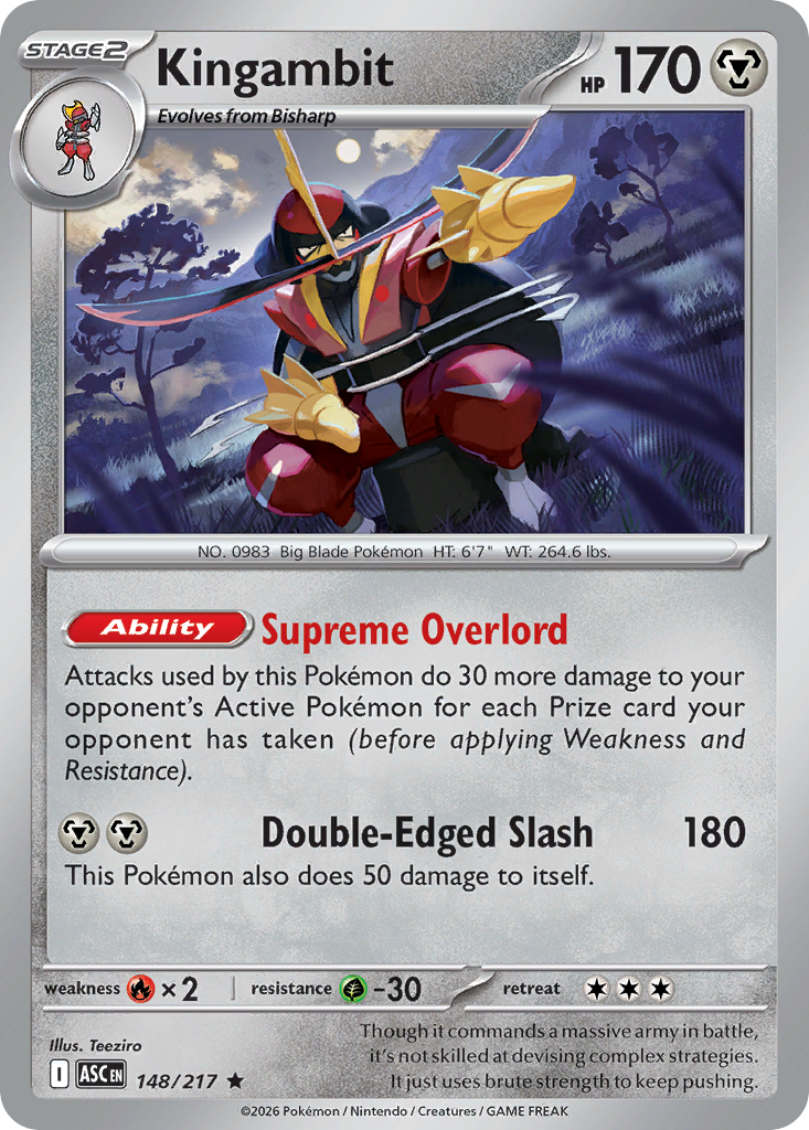 Kingambit 148 Ascended Heroes Pokémon card