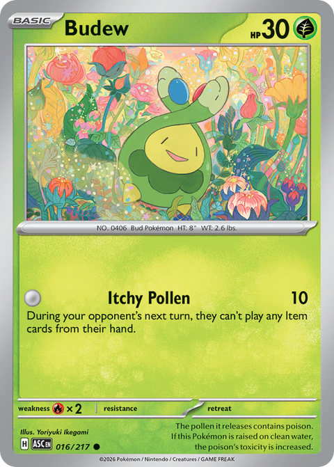 Budew 16 Ascended Heroes Pokémon card