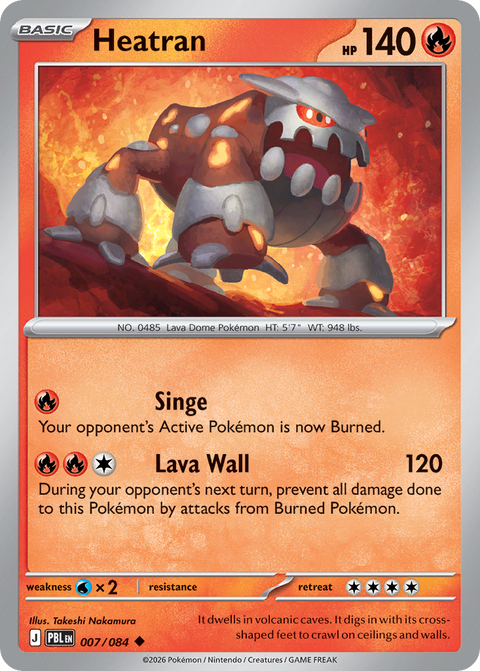 Heatran 7 Pitch Black Pokémon card