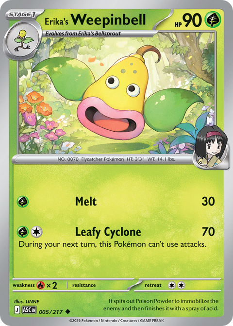 Erika's Weepinbell 5 Ascended Heroes Pokémon card