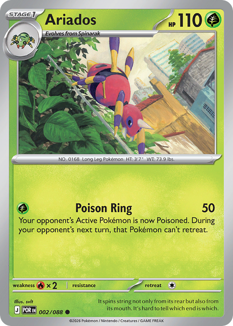 Ariados 2 Perfect Order Pokémon card