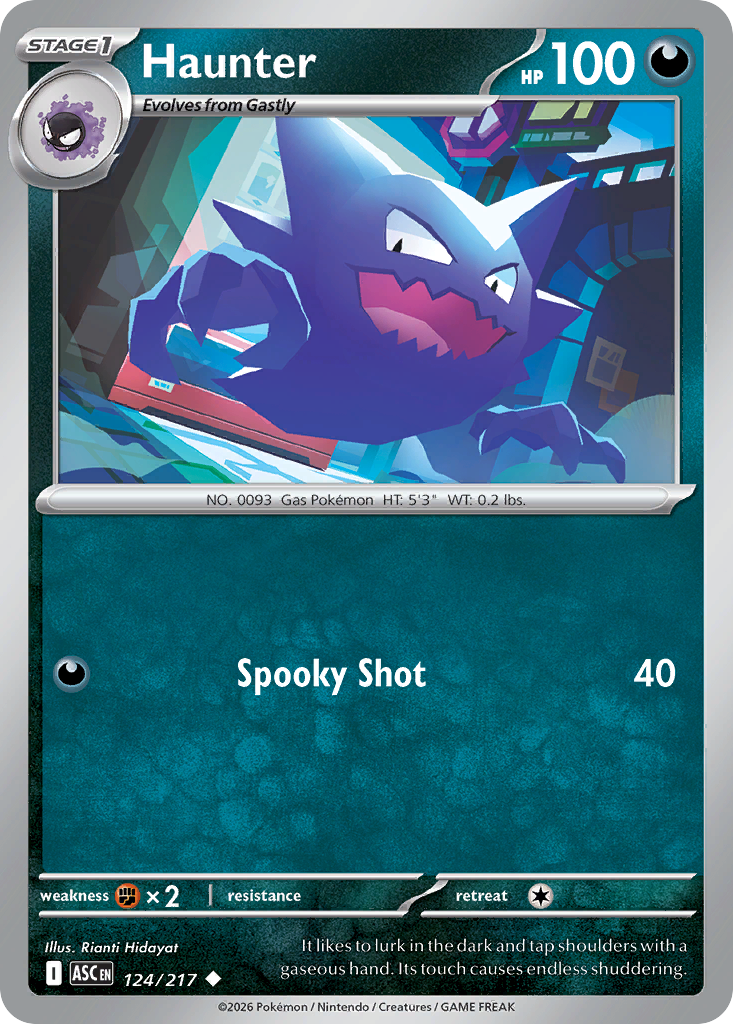Haunter 124 Ascended Heroes Pokémon card