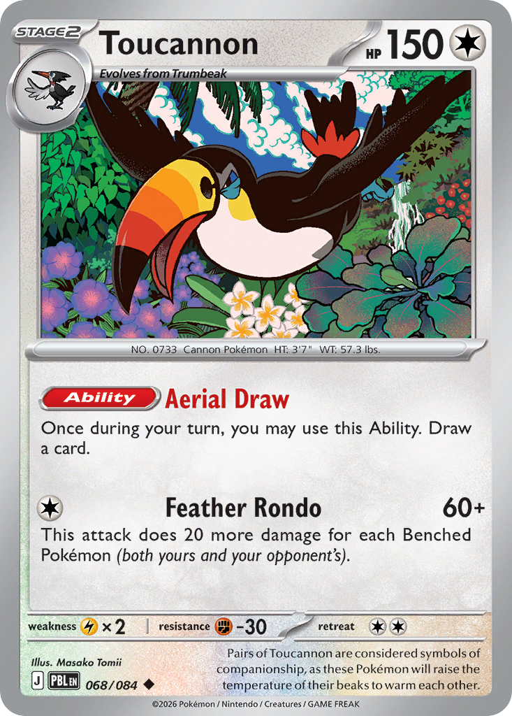 Toucannon 68 Pitch Black Pokémon card