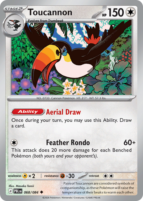 Toucannon 68 Pitch Black Pokémon card