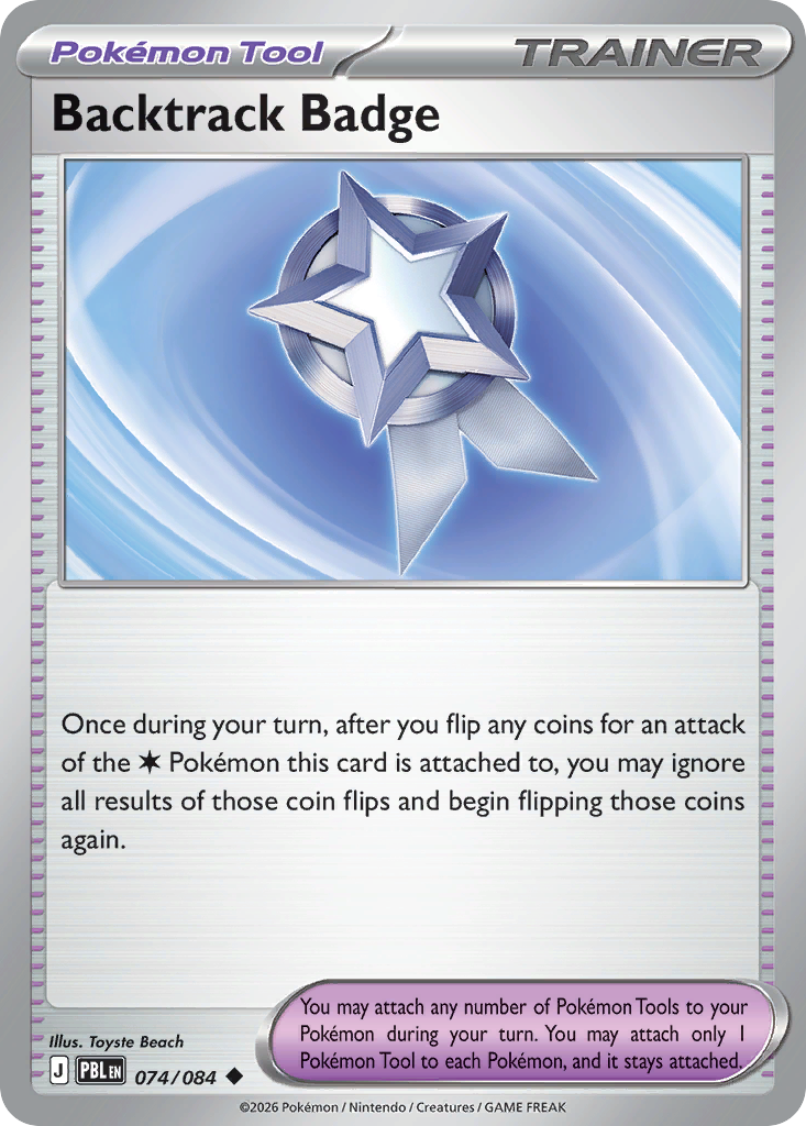 Backtrack Badge 74 Pitch Black Pokémon card