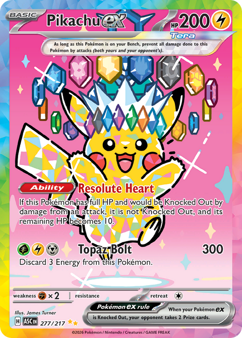 Pikachu ex 277 Ascended Heroes Pokémon card