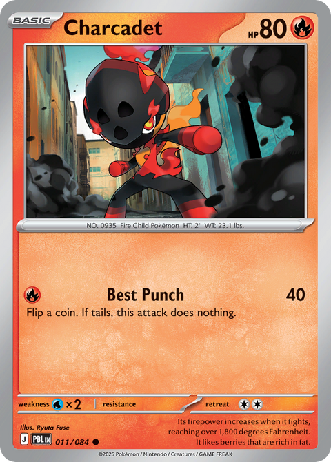 Charcadet 11 Pitch Black Pokémon card