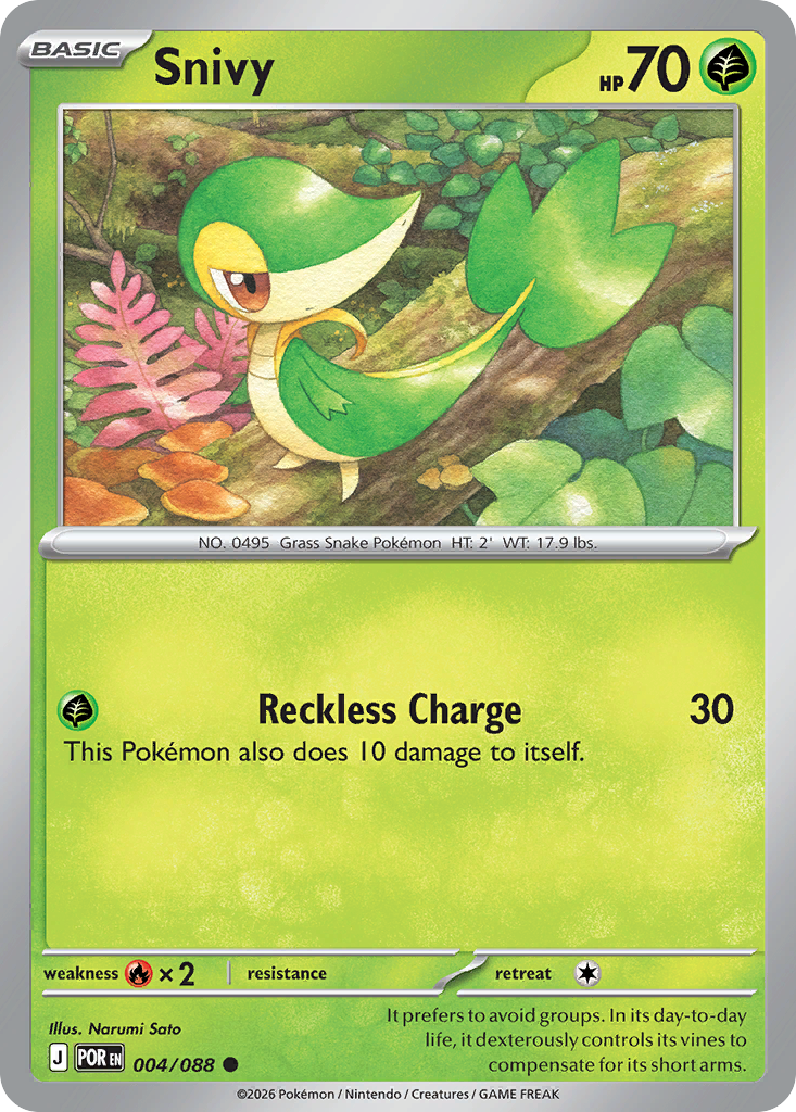 Snivy 4 Perfect Order Pokémon card