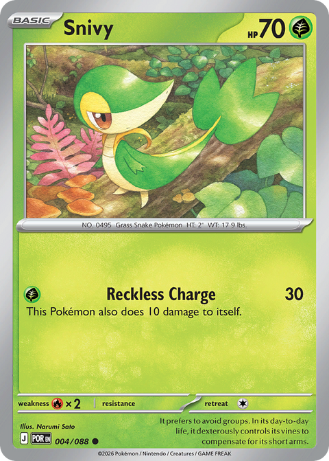 Snivy 4 Perfect Order Pokémon card