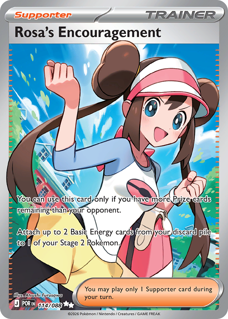 Rosa's Encouragement 114 Perfect Order Pokémon card