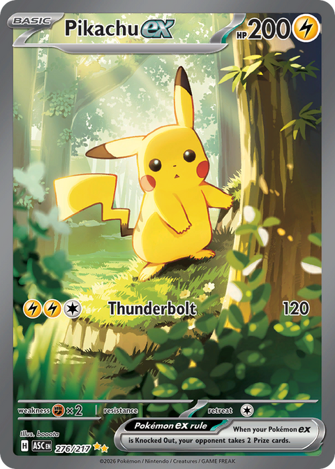 Pikachu ex 276 Ascended Heroes Pokémon card