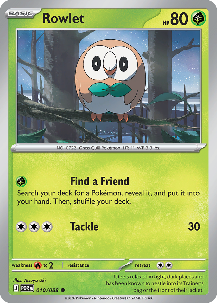 Rowlet 10 Perfect Order Pokémon card
