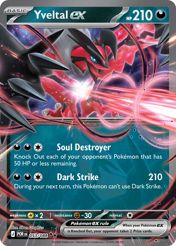 Yveltal ex 53 Perfect Order Pokémon card