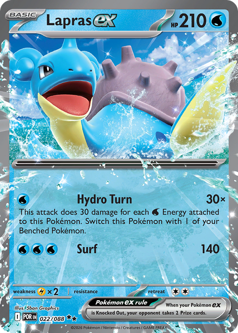 Lapras ex 22 Perfect Order Pokémon card