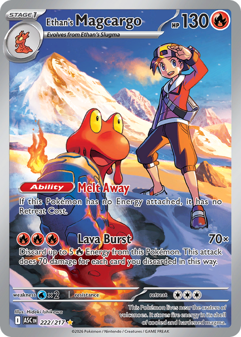 Ethan's Magcargo 222 Ascended Heroes Pokémon card