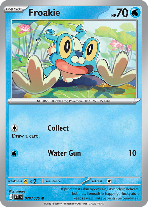 Froakie 20 Chaos Rising Pokémon card