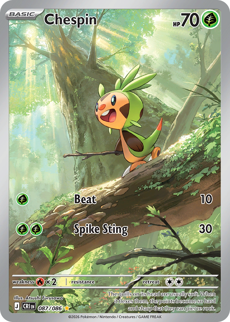 Chespin 87 Chaos Rising Pokémon card